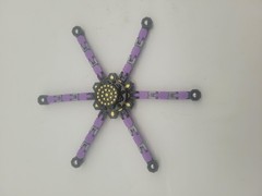 Transformable Fingertip Spin Top Fidget Spinner Deformable Robot Gyro Purple