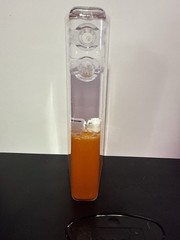 Liquid Motion Bubbler Ruler Desk Toy Orange Floating Seal Sensory Timer 13cm