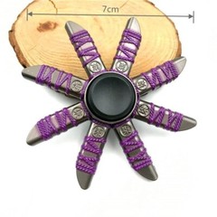 8 Arms Pretty Purple Metal Fidget Spinner Japanese Kids Hand Spinning Toy XMAS