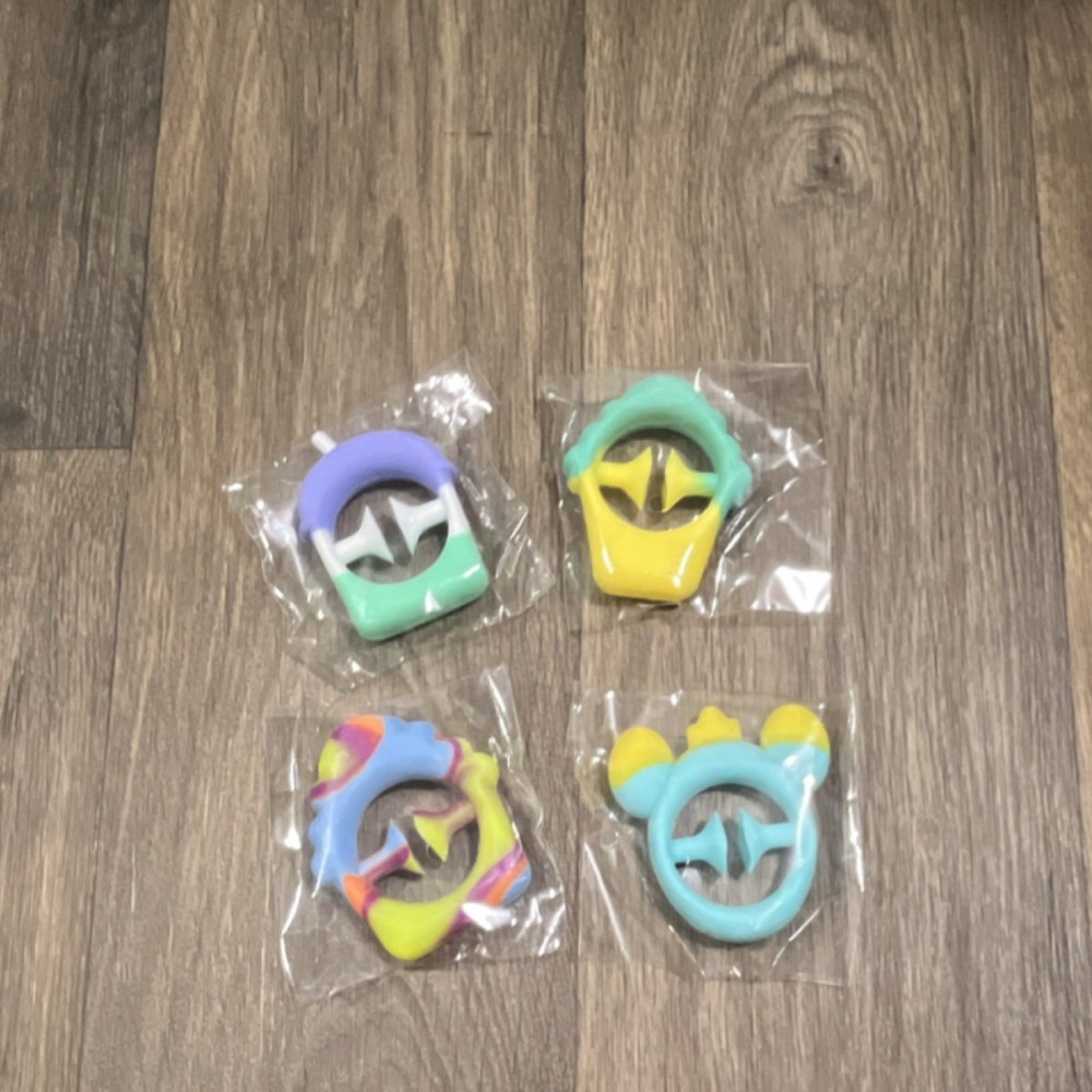 4Pcs Snapper Fidget Toy Suction Cup Squeeze Toy Sensory Hand Grip