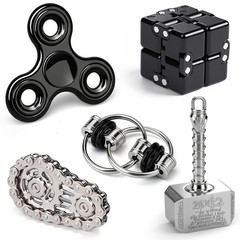 5 Pcs Fidget Toys Teen & Adult Metal Fidgets Spinner Cool Hammer Hand…