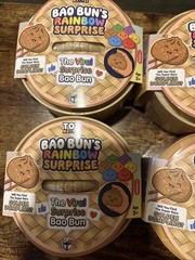 Set of 5 Viral Surprise Bao Bun’s Rainbow Mystery Dumpling Gold Series Squishy