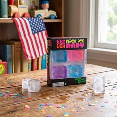 Needoh Nice Ice Baby 4 Pack Mini Cubes Squishy Stress Fidget Toy Authentic