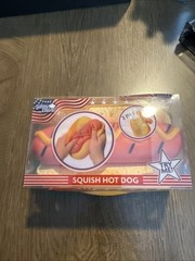 Squishy Hot Dog Squeezy Fidget Toy Sunny Days 2-in-1 Hotdog Stress Relief NEW