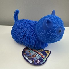 Pufferz Blue Kitty Cat 7” Squishy Sensory Fidget Toy Stress Relief Squeeze New