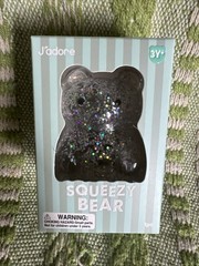 J’adore Squeezy Bear Super Duper Squishy SILVER GLITTER RARE