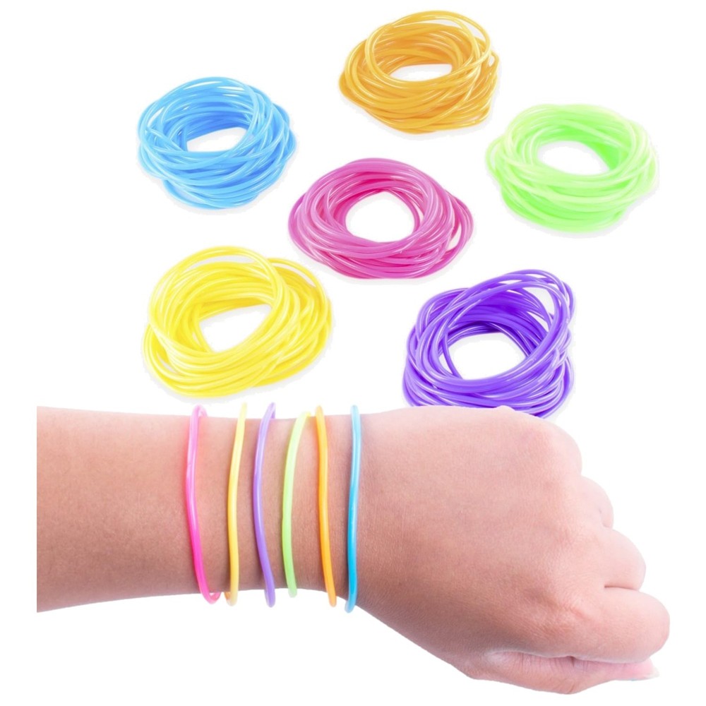 80s Colorful Retro Rock Pop Star Rainbow Diva Disco Jelly Neon Gel Stretchabl…