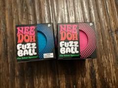 LOT OF 2 – NeeDoh Fuzz Balls Velvet Squeeze Squish Stress Toy VIRAL SHIPS ASAP