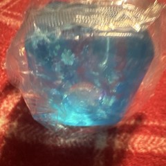 Blue Glitter Gel Tactile Squeeze Toy Stress Ball, Age 17 Years & Up