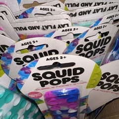NEW Squid Pops Fidget Stress Straps 48 Packs Purple/Blue/Pink/Yellow Swirl
