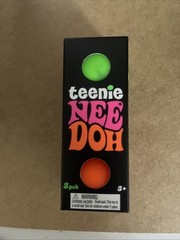 1 – NeeDoh Teenie Groovy Glob 3 Pack – Pink Blue and Orange – New In Box!
