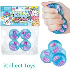 VIRAL ORB Tabalicious Aqua Bubbles Glitter PINK FISH TABA Squishy 4 PCS