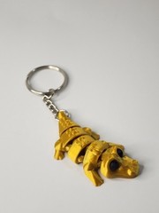 Cute Articulated Crocodile Alligator Stress Autism Gift Mini Toy Keychain Gold