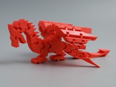 3D-Printed Dragon Articulating Figurine – Stim Toy – Everything Moves!