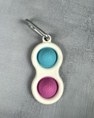 Lot Of 3 Small Simple Dimple Fidget Toy Keychains 0023