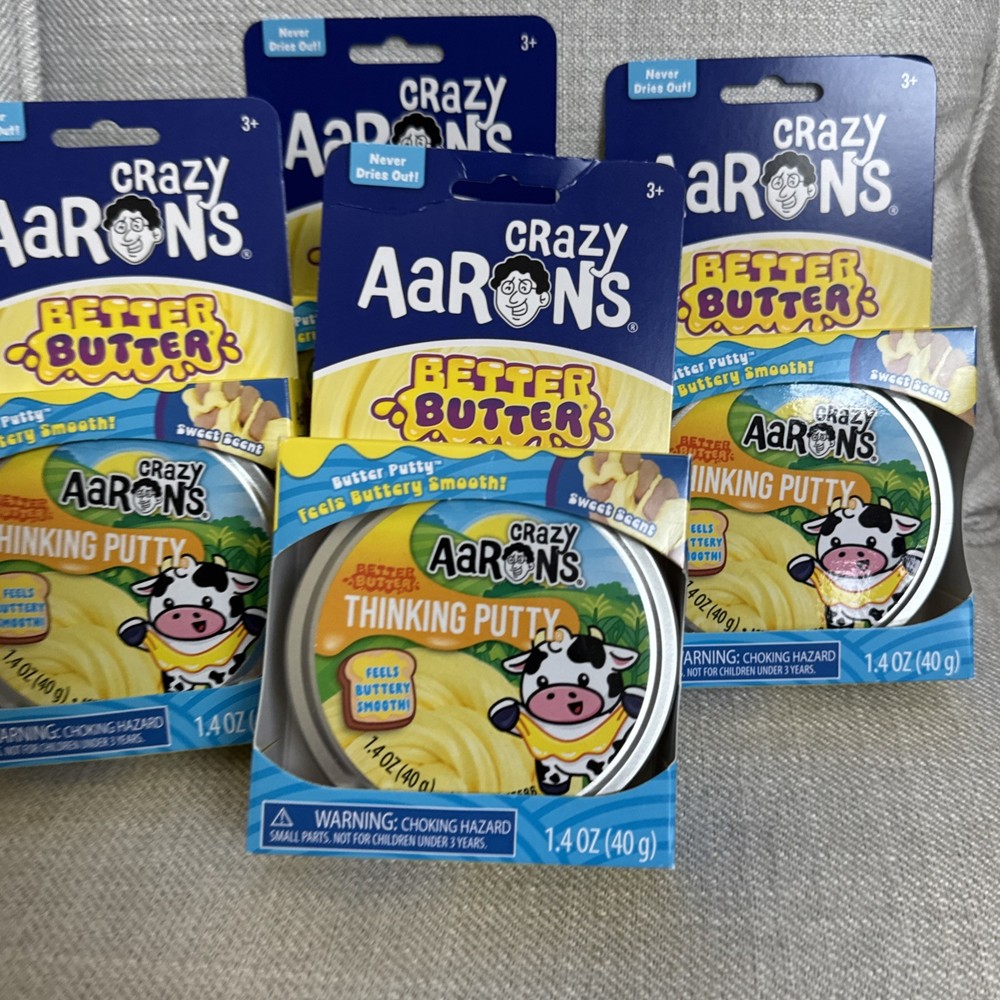 Aarons Crazy Better Butter Thinking Putty 1.4 oz Lot of 4 Bundle Set