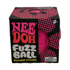 NeeDoh Fuzz Ball Flower Power Pink Tactile Squeeze Toy MPN 26042HY