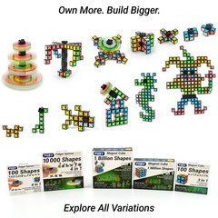 TOSY Magnet Fidget Spinner Glow – 16 Blocks, 3in1 Toy: Transformable a