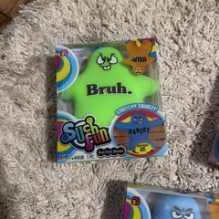 NEW JA-RU Suction Dude Stretchy Toy Set of 3 Bruh Hangry Yaaas Fidget…