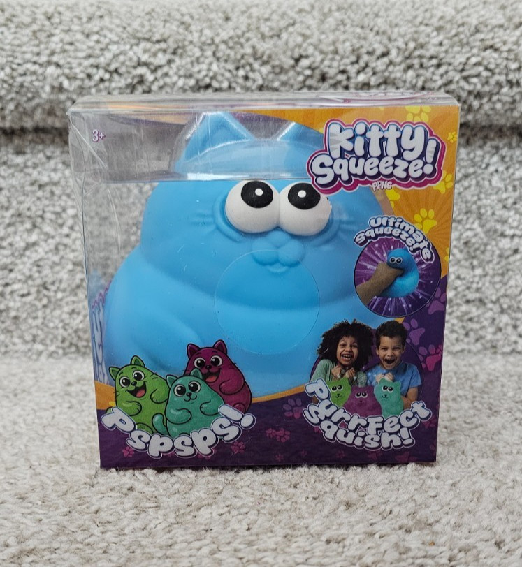 PPNC Kitty Cat Squeeze! Squishy Purrfect Squeeze Sensory Toy – BLUE – NEW