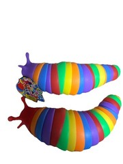 Autism Sensory Rainbow Fidget Slug Toy – Calming & Interactive Fidget -2 pack