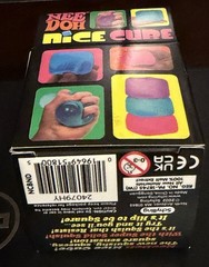 Nee Doh Nice Cube Super Solid Squish Squeeze Toy, Blue, Ages 3-5 Years