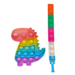Rainbow Dinosaur & Bracelet Pop It Sensory Toys NEW