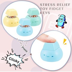 Taiyin Keyboard Toy Clicker Fidget Cute Style, Macaron Colors