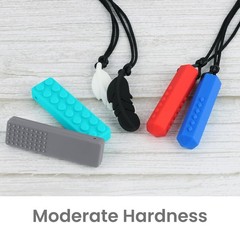 Chewy Necklaces for Sensory Kids, Silicone Chewable Toys, 6 Packs Oral Motor Aid