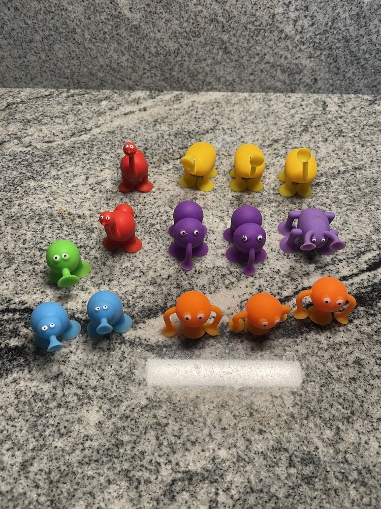 Suction Cup Puppets Stacking Decoration Baby Sucker Building Block Lot Of 14