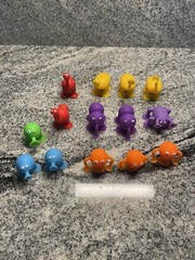 Suction Cup Puppets Stacking Decoration Baby Sucker Building Block Lot Of 14