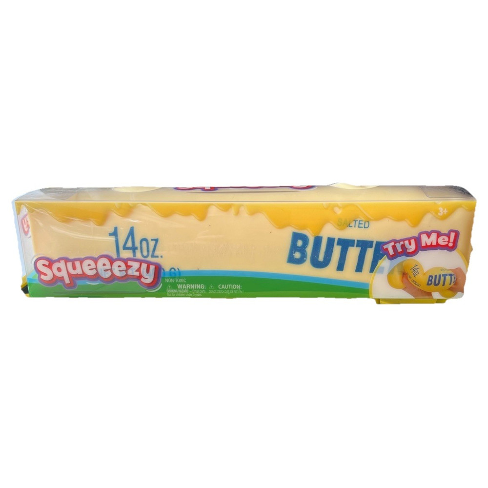 Squeezy 14oz Salted Butter Squeeze Toy, Yellow, Age 3-4 Years