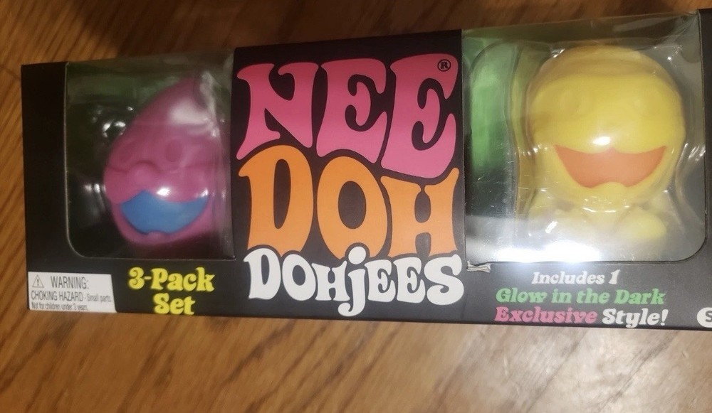 ULTRA Rare NeeDoh Dohjees 3-Pack Glow Exclusive HTF