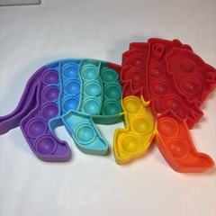 Lot of 6 Pop It Fidget Sensory Toys Assorted Colors Stress Relief