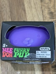 New Nee Doh Funky Pup Purple Squeeze Ball Super Squish In Hand FAST SHIP