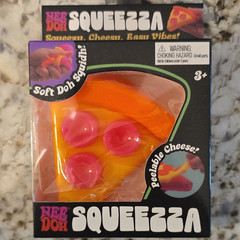 Squeezza Peelable Cheese Pizza Slice Soft Doh Squish Squeeze Replica
