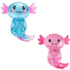 Coroto 2 Pcs Axolotl Squishy Stress Relief Toy Stretchy Axolotls Stress Soft