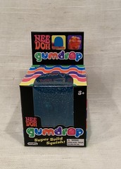 NEW 2022 NeeDoh Gumdrop Schilling Super Solid Squish Toy Sealed Turquoise Blue