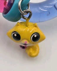 Tangle Pets Fidget Toy – Blue/Pink Sparkle Liquid segments with 4 Animal Charms