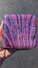 NeeDoh Nice Berg Swirl XL Giant Swirl Cube 3.25″ Nee Doh Pink Purple Black NEW