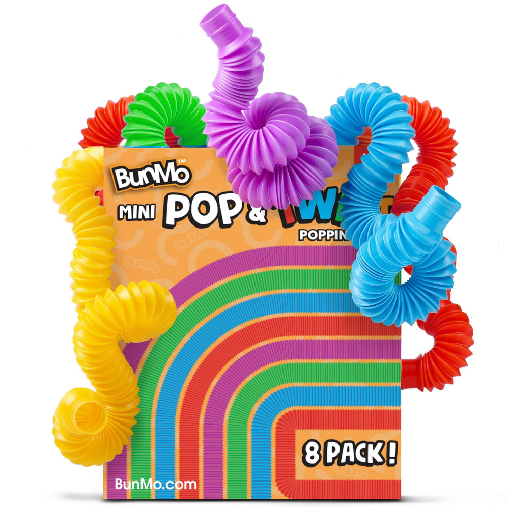 BUNMO Pop Tubes – Sensory Toys – Fidget – Imaginative Small, Multicolor