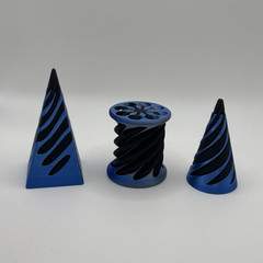 Blue and Black Spiral Tactile Sensory Toy Set 3 Pieces for Ages 3-17 Years & Up