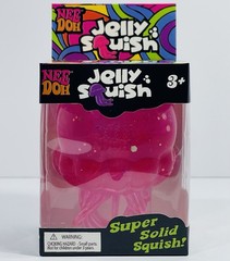 New In Box Nee Doh Jelly Squish Super Solid Squish Squeeze Toy, Pink, Ages 3+