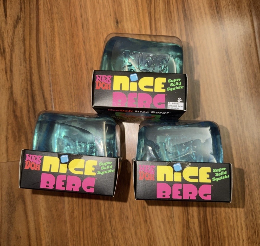 NeeDoh Nice Berg Blue XL Giant Nee Doh Niceberg Squishy Cube Ice TikTok Viral