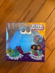 Viral Easy Squeezy Chunky Kitty Tubs Squeeze Squishy Toy Blue Tik Tok Cat