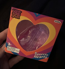 Nee Doh Squeeze Hearts Purple Tactile Squeeze Toy, Ages 3-5, Age 3-4