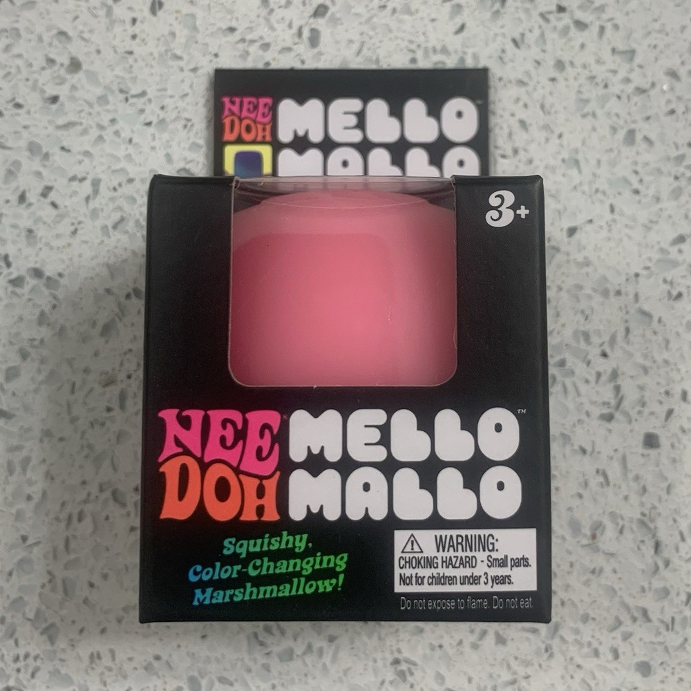 NeeDoh Mello Mallo Color-Changing Squish Squeeze Toy, Pink, 3+, 26053HY