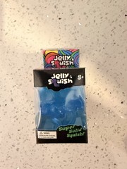 Jelly Squish Super Solid Blue Squish Tactile Squeeze Toy, Age 3+