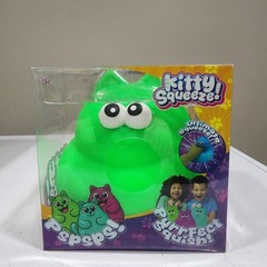 Viral Easy Squeezy Chunky Kitty Tubs Squeeze Squishy Toy Green Tik Tok Cat