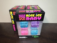 Nee Doh Nice Ice Baby Teenie Squeeze Mini 4-Pack Set, Blue Pink Purple LOT OF 5